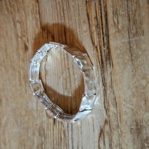 Silver elastic bracelet, $8